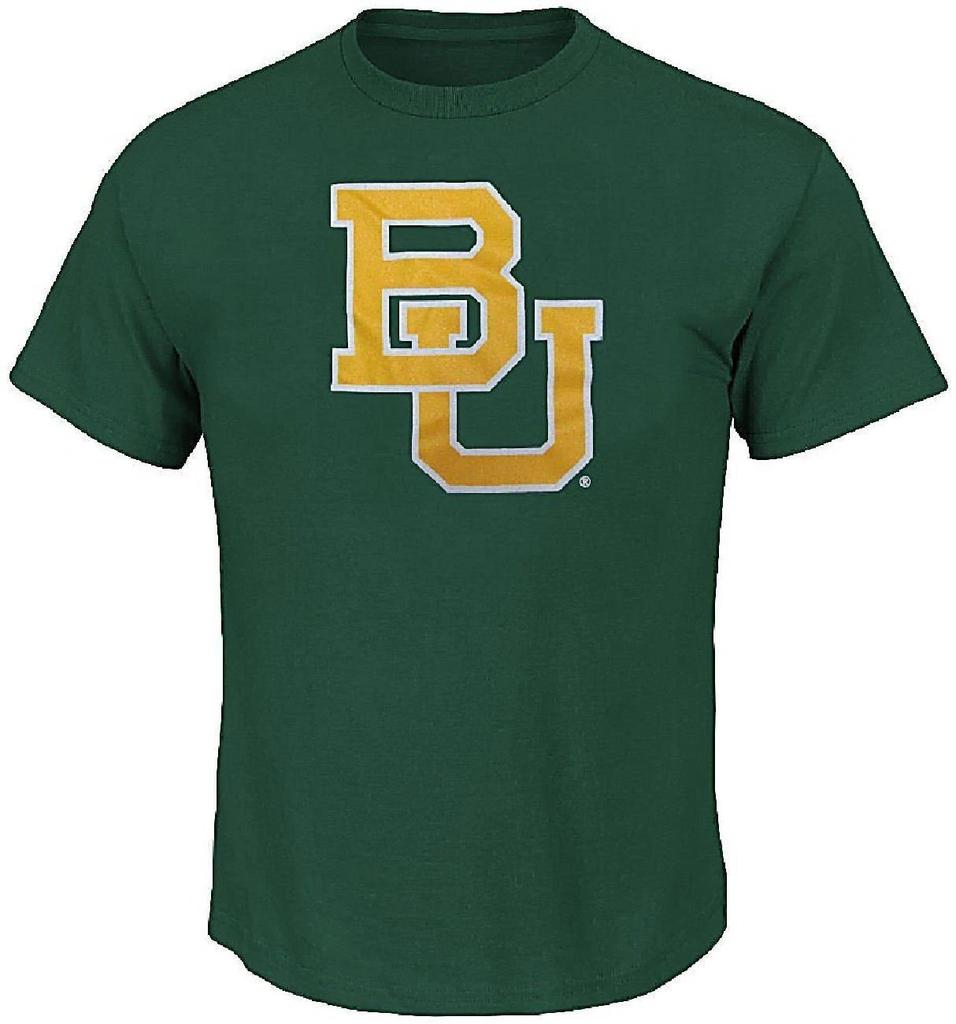 Baylor Bears Mens Green School Logo Short Sleeve T shirt