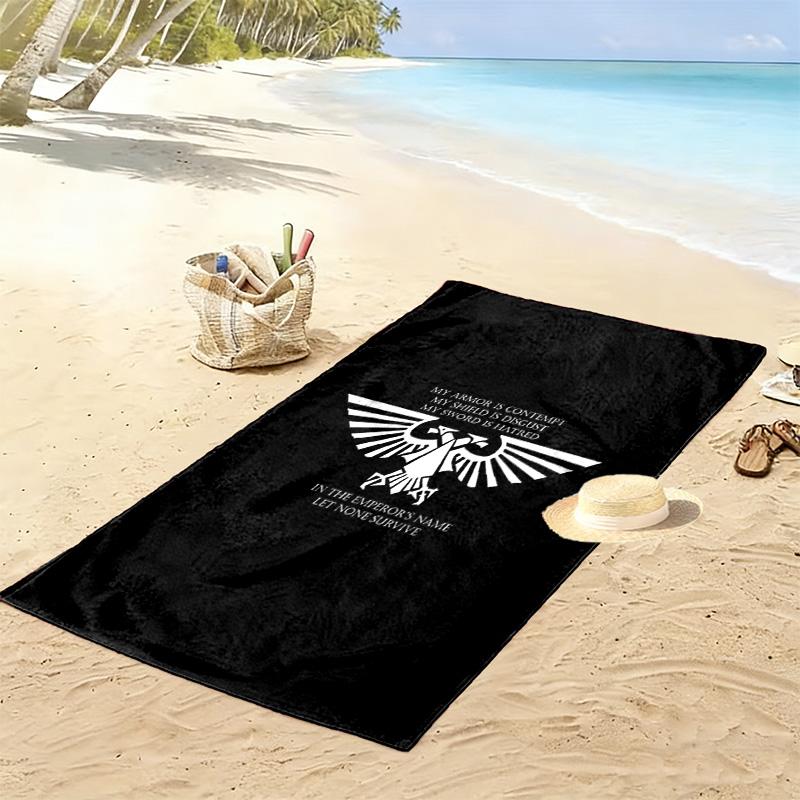 Imperium of Man Print Beach Towel, Large Soft Quick Dry Towel for Beach Camping Swimming