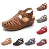 Sandalias de Moda para Mujer Clásicas Retro Sandalias de Cuña Verano Transpirables Sandalias Caladas para Mujer Sandalia de Plataforma Antideslizante Sandalias Mujer