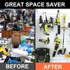 Upgraded 16Pack Garage Hook Utility Tools,Dual,With Mop Broom Holder,Wall Mount Hook,Garage Storage &Electric&Garden Tools,Ladders,Bike Tools (Orange)