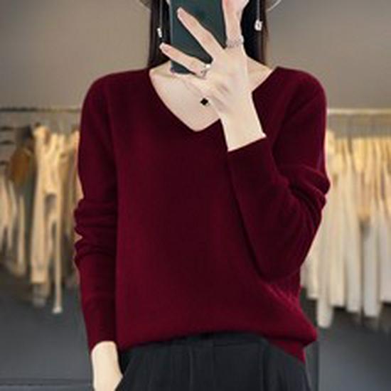 Women's 100% Pure Wool Rhinestone Turtleneck Sweater - Long Sleeve Jacquard Knit