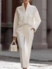 European & American Urban Commute Fashion: New Style Pocket Top and Pants Set 2026