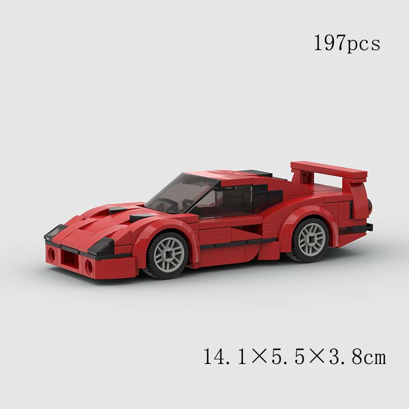 MOC Classical Speed Old Car City Super Racer Model Building Blocks Technical Sports Racing Vehicle Bricks Christmas Gift Kid Toy