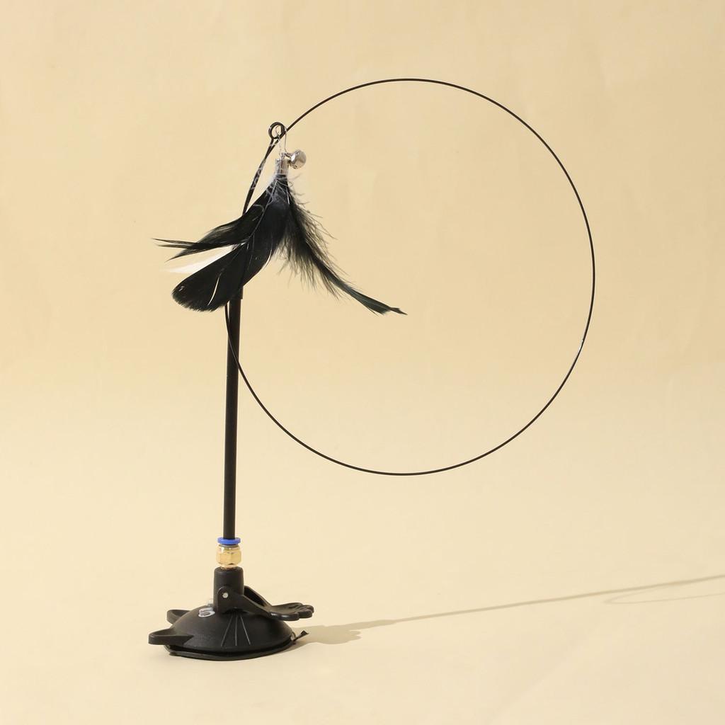 Pet Cat Toy Feather Stick With Steel Wire For Interactive Play And Exercise