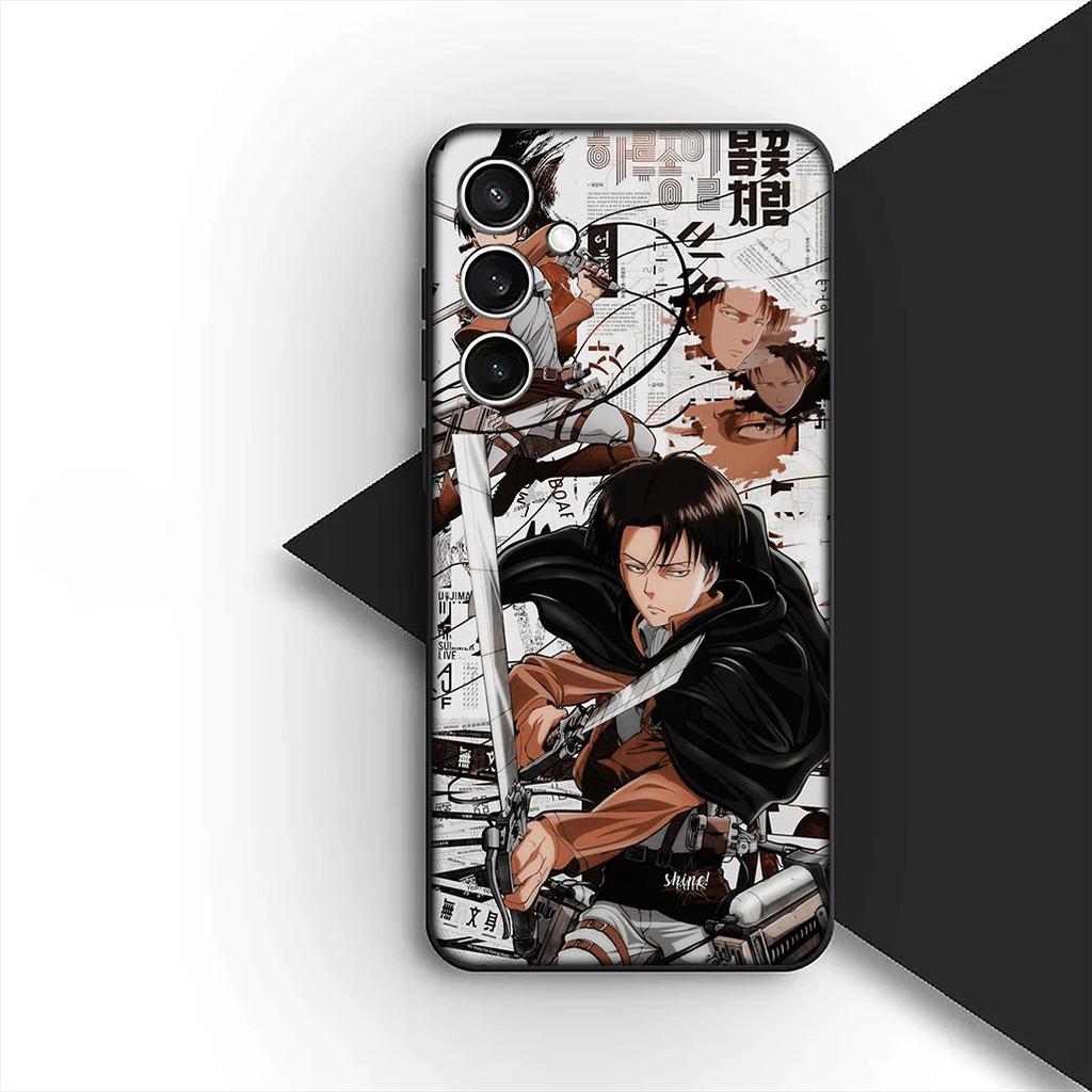 Cover for Samsung Galaxy S20 S22 S21 FE Ultra Plus A07 A17 A15 A16 A25 A57 A37 Phone Case Comics Attack On Titan Levi Eren