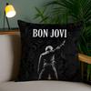B-Bon J-Jovi Band Pillow Case Sofa Short Plush Double-sided HD Printing Room Home Office Gift Cushion Cover