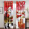 Weihnachtsbaum Cartoon Weihnachtsmann Rot Fenster Vorhänge Für Kinder Schlafzimmer Wohnzimmer Badezimmer Küche Tür Flur Heimdeko