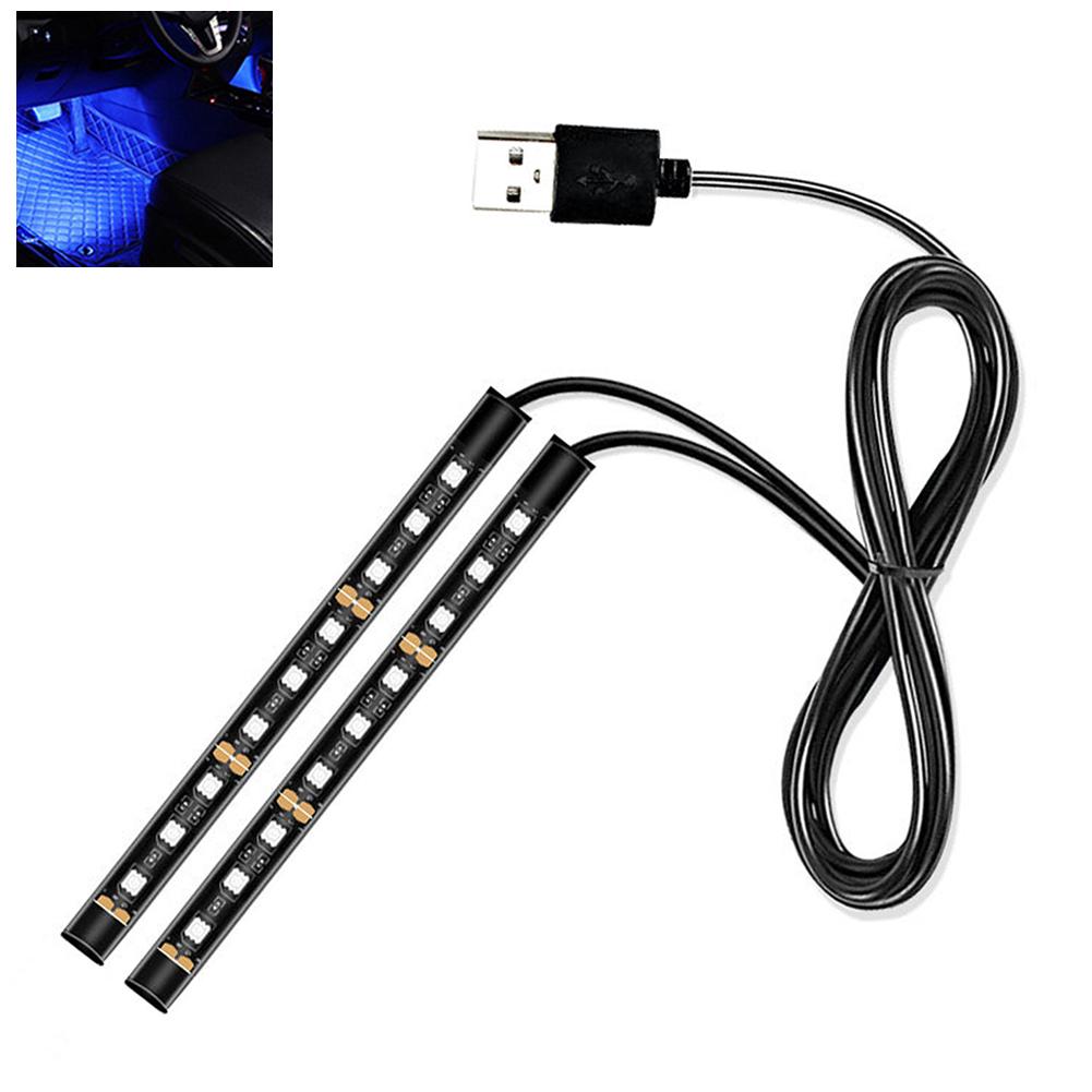 Car Neon Light Foot Light LED Interior Decoration Backlight Cigarette Lighter 5V USB Atmosphere Lamp Vehicle Accessories