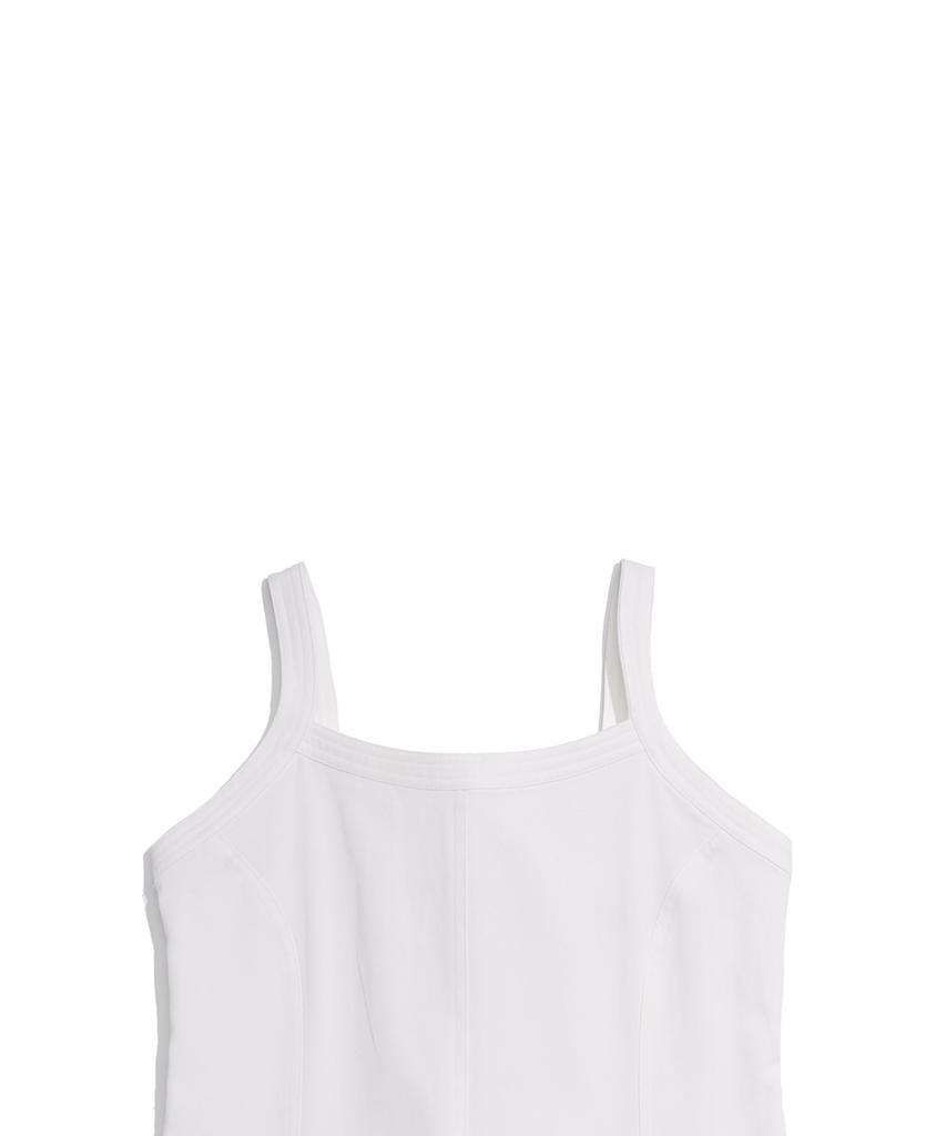 Hardcore Happiness Basic Slit Long Dress_White