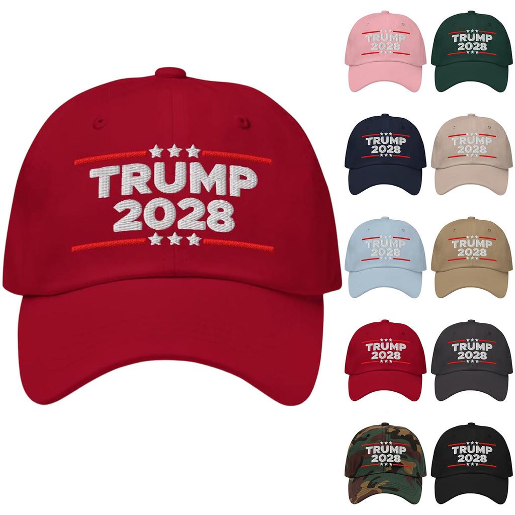 Fashion Men's And Women's 2028 Foil Print Adjustable Baseball Cap