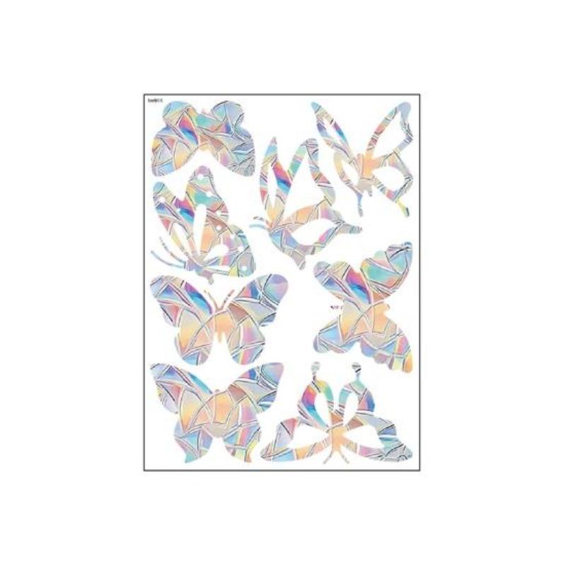Window Sticker Butterflies Self-adhesive Rainbow Prism Suncatcher Decorate Glass Decal Home Decor Supplies