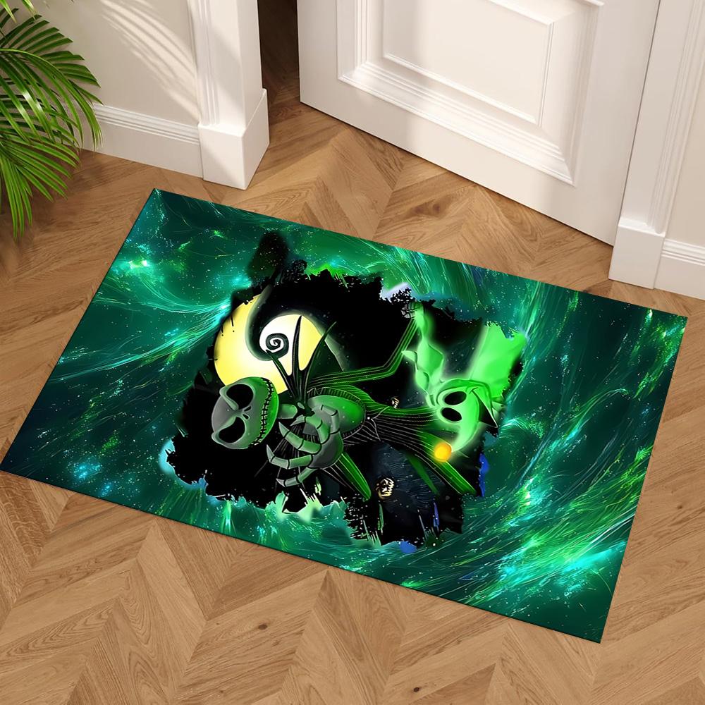 Jack Skellington Area Rug Suitable for Kitchen Dormitory Game Room Foyer Antislip Carpet Decorate Offices Best for Christmas