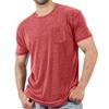 Man's  Leisure  Round  Neck  With  Pocket  Short  Sleeves  T-Shirt