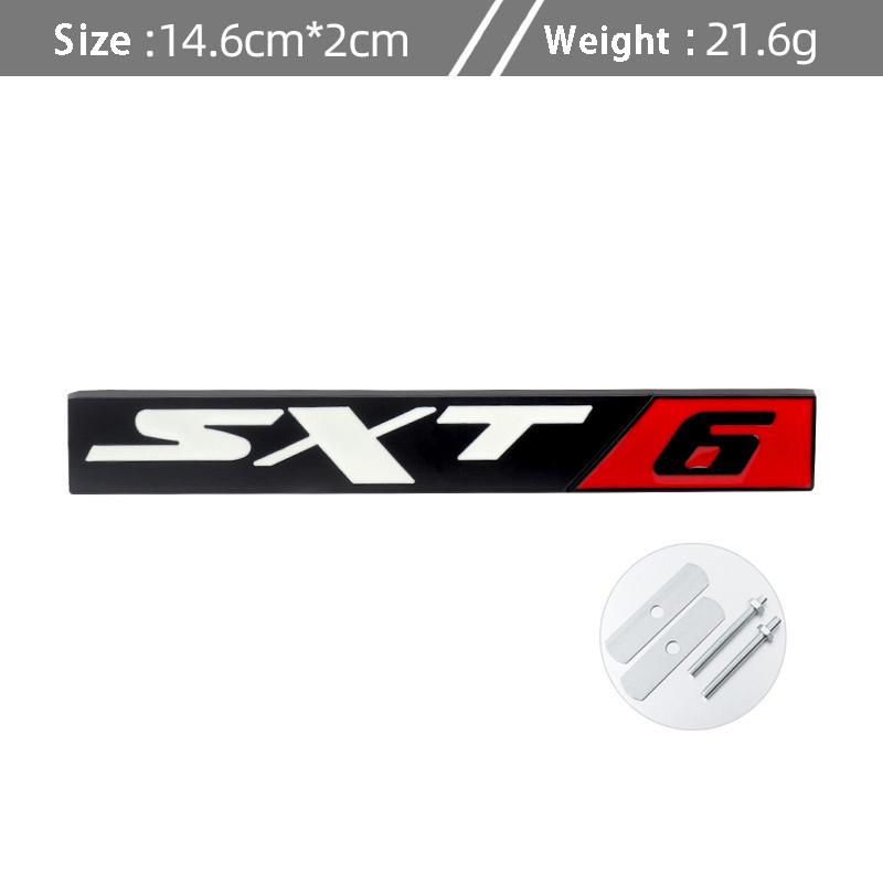 1Pc 3D Metal Sxt6 Sxt8 Badge Emblem Stickers For Ram Caliber Journey Sxt8 Sxt6 Srt6 Srt8 Caravan Car Styling Accessories