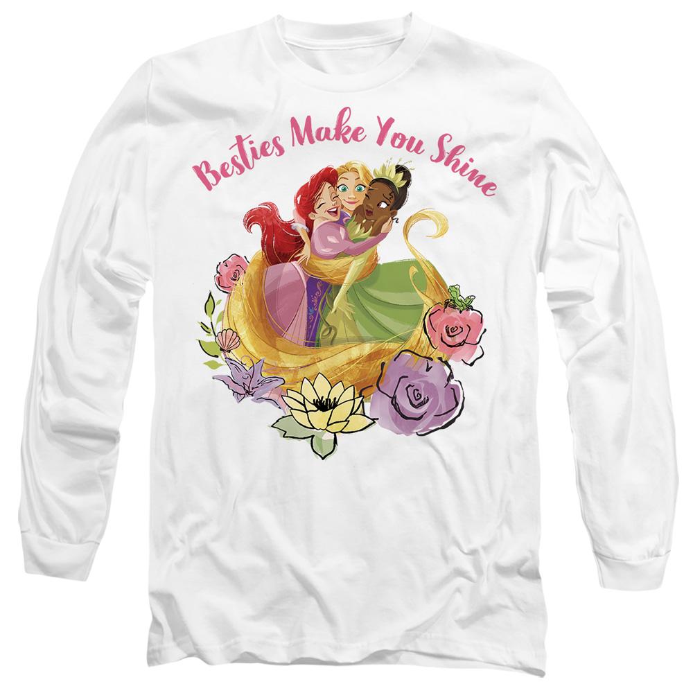 Disney Princess Unisex Adult Besties Shine Ariel Rapunzel Tiana T-Shirt