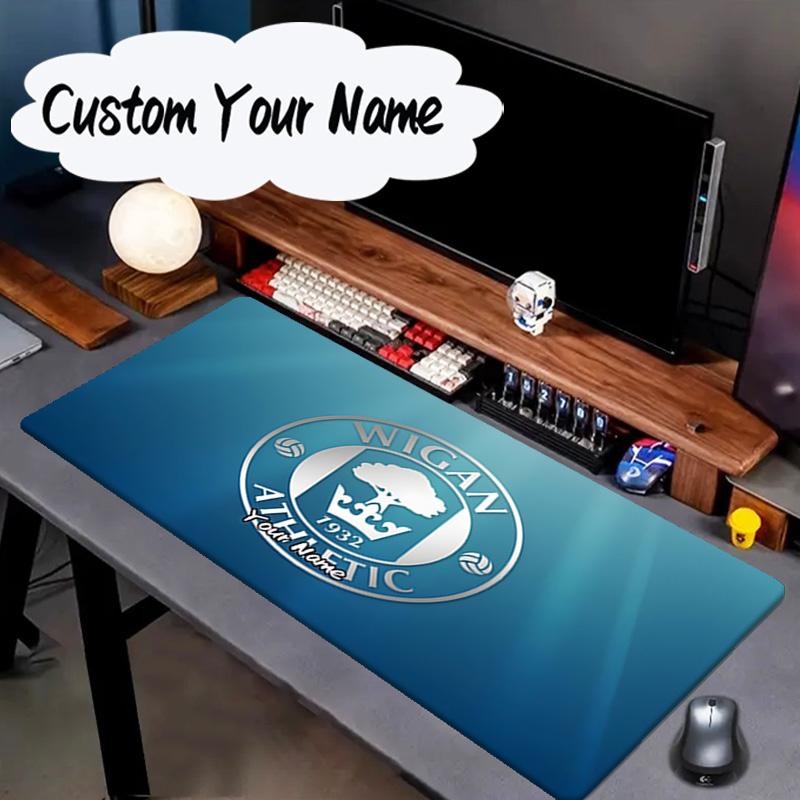 Custom Name Mouse Pad Wigan Crest Mouse Pad, Gaming Mouse Pad, Keyboard Pad, Desk Decor for Computer Notebook Fan Birthday Gift