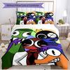 3pcs Duvet Cover Set (1*Duvet Cover + 2*Pillowcase, Without Core), Game Rainbow Friends Print Soft All‑Season Bedding Set, Home Bedroom Decor Gift