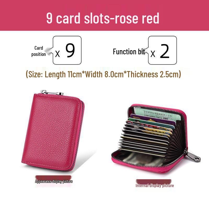 Men's and Women's Anti-Theft Accordion Card Holder with Large Capacity, Anti-Magnetic Protection, and Multi-Card Slots.