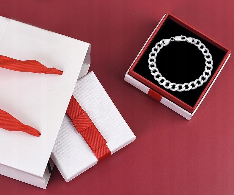 WIDE Men' Chain Silver Chain 60cm Diamond + FREE