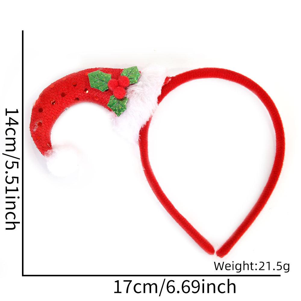 Julehodebånd Xmas Elghorn Bell Paljett Julehårbånd Godt nyttår Fotorekvisitter God Jul Dekor Gaver til barn