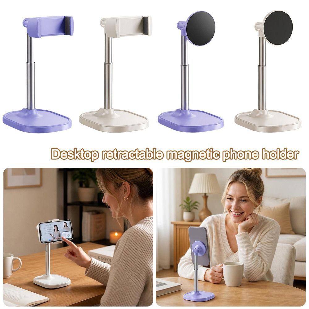 Rotating Mount Mini Phone Stand Adjustable Height Magnetic Phone Stand Video Watching