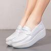 Mode Damen Plateau Wedges Freizeitschuhe Slipper Weiche Krankenschwestern Arbeitsschuhe Atmungsaktiv Bequem Rutschfest Weiß Krankenpflege Chaussure Femme
