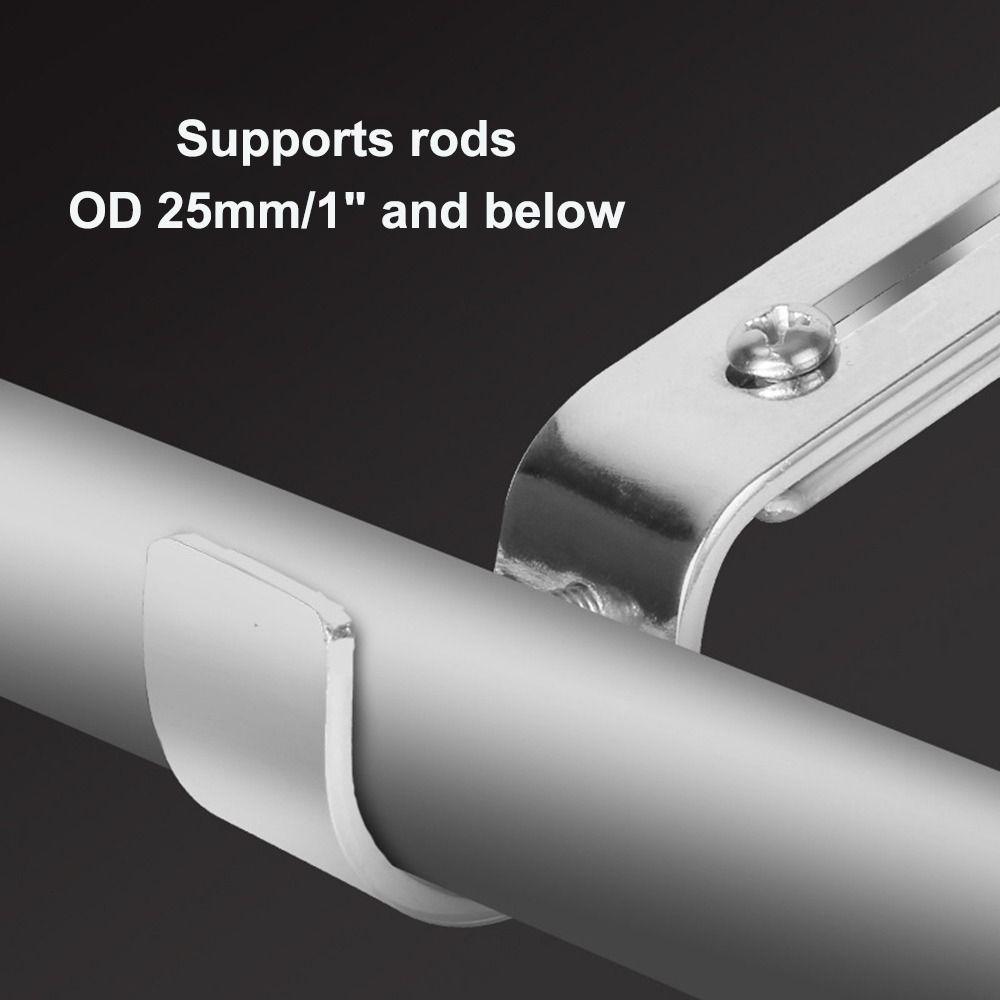 Window Curtain Rod Support Drapery Rod Holders Rod Bracket for Wall Curtain Rod Brackets Adjustable