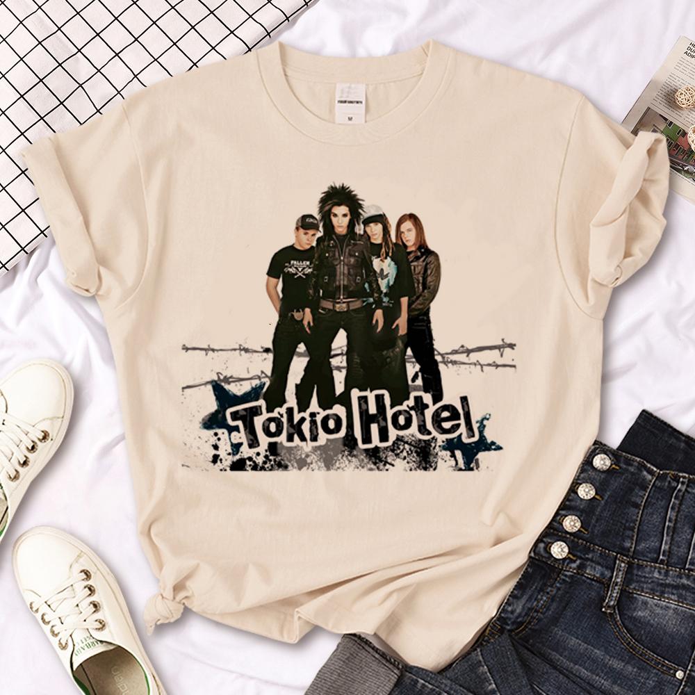 Tokio Hotel tričko dívka streetwear Prodyšné harajuku anime 2000s 80s tričko Univerzita Punk 2000s 80s streetwear Dámské