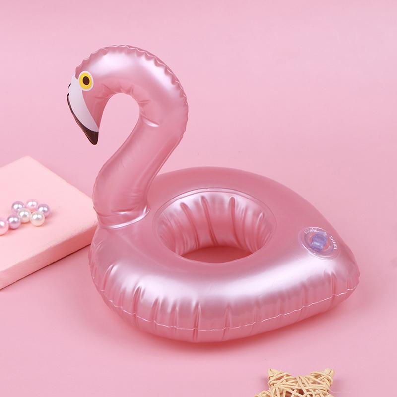 Mini Inflatable Flamingo Pool Float Toys Drink Float Cup Holder Party Toys