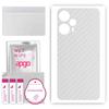 apgo Protective Skin Sticker for the Back Compatible with Redmi Note 12 Turbo, Wrap Film, Foil, Vinyl - Pattern Transparent Carbon