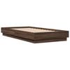 Bed Frame Without Mattress Brown Oak Look 75 X 190 Cm Engineered Wood