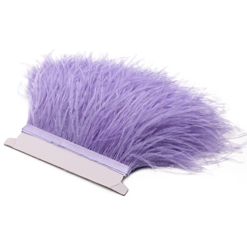 1 Meter 8-10cm Real Ostrich Feather Trim Lace Ribbon Long Ostrich Feather Trims Fringe for Clothing Sewing Accessories