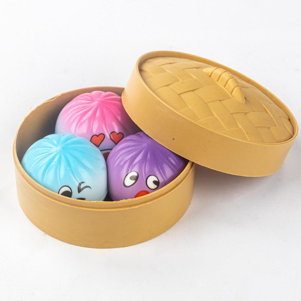New Realistic Steamed Bun Squishy Toy Slow Recovery Stress Relief Toy Bola Pop It Fidget Toys Squishy Kawaii Sloth