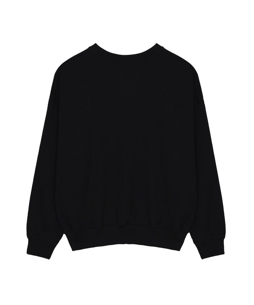 Nigaennikol Nicole Rose Printing Sweatshirt_Black Cream