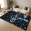 Music General Theme Soft Crystal Velvet Rug Custom Name & Text Print Non Slip Floor Rug for Bedroom Living Room