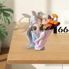 Modern Decorative Artificial Flower Vase Girl Sculptures Interior Home Resin Ornaments Household Desktop Vase