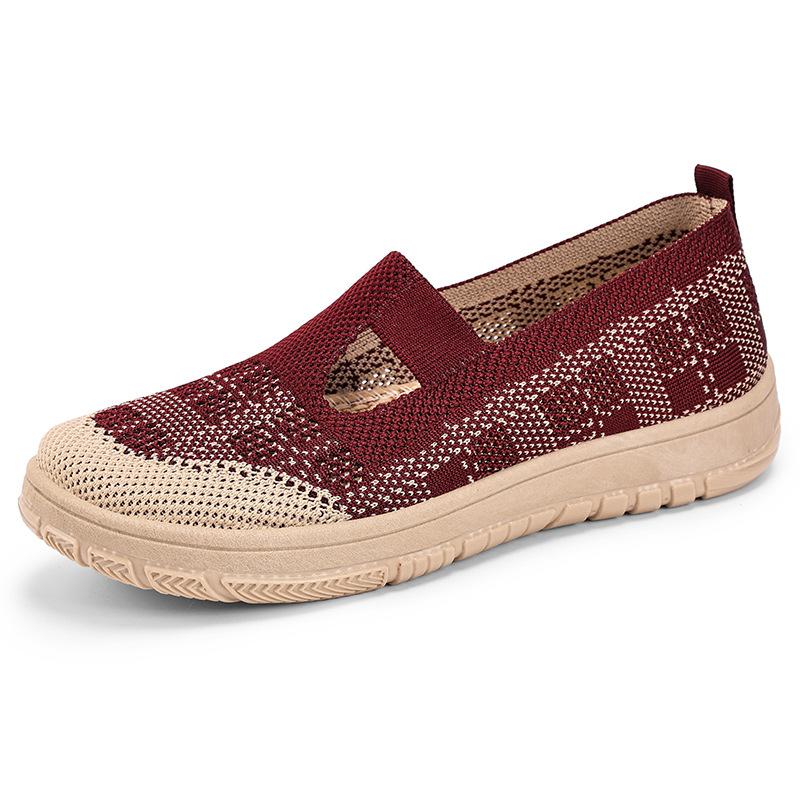 Women Shoes Versatile Spring Casual Shoes Breathable Mesh Shoes Slip On Lazy Shoes Soft Bottom Mom Shoes Casual Daily Comfortable Lightweight Sneakers