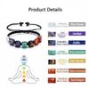7 Chakras Bracelets Reiki Natural Stone Braided Women Bracelet Healing Irregular Bead Handmade String Rope