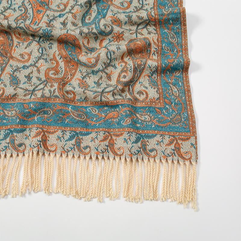 Winter Warm Cashmere Scarf for Women Luxury Print Pashmina Shawl Wrap Neckerchief Female Bufanda Echarpe Design Headband