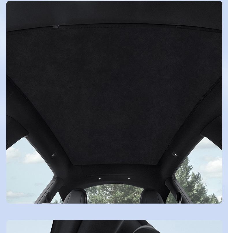 QiYuan A07 Suede Electrostatic Canopy: Sunshade & Heat Insulation for Car Sunroof