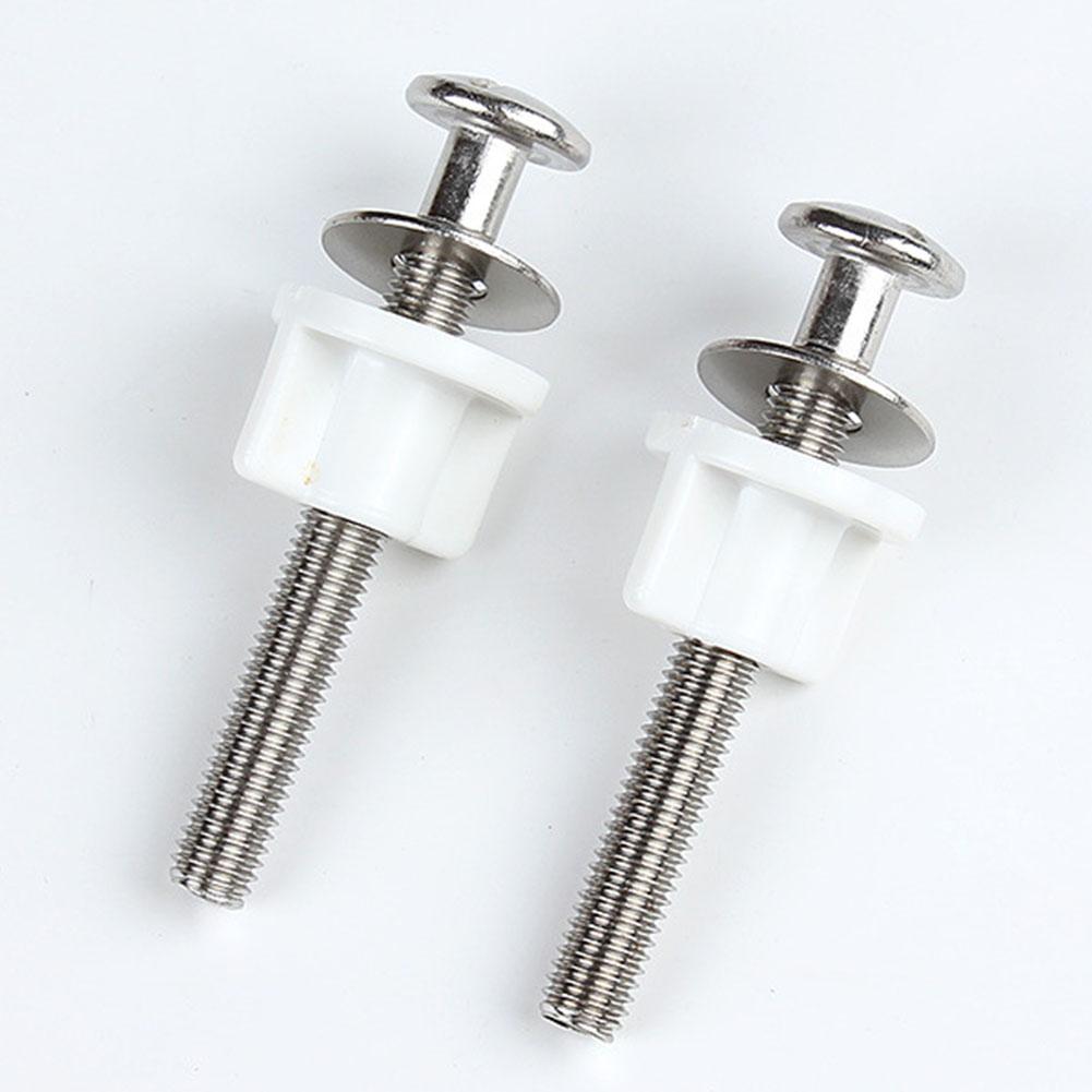 2pcs Toilet Lid Bolt Toilet Installation Fixing Screw Connection Group Hinge Toilet Cover Installation Screws Nut Bathroom Acces