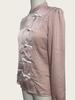 Women's Retro Stand Collar Frog Button Long Sleeve Top – Loose Fit