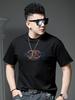 Ozhouzhan Men's High End T-shirt 2025 New Short Sleeve Top Trendy Print T-shirt Summer Half Sleeve Bottoming Shirt
