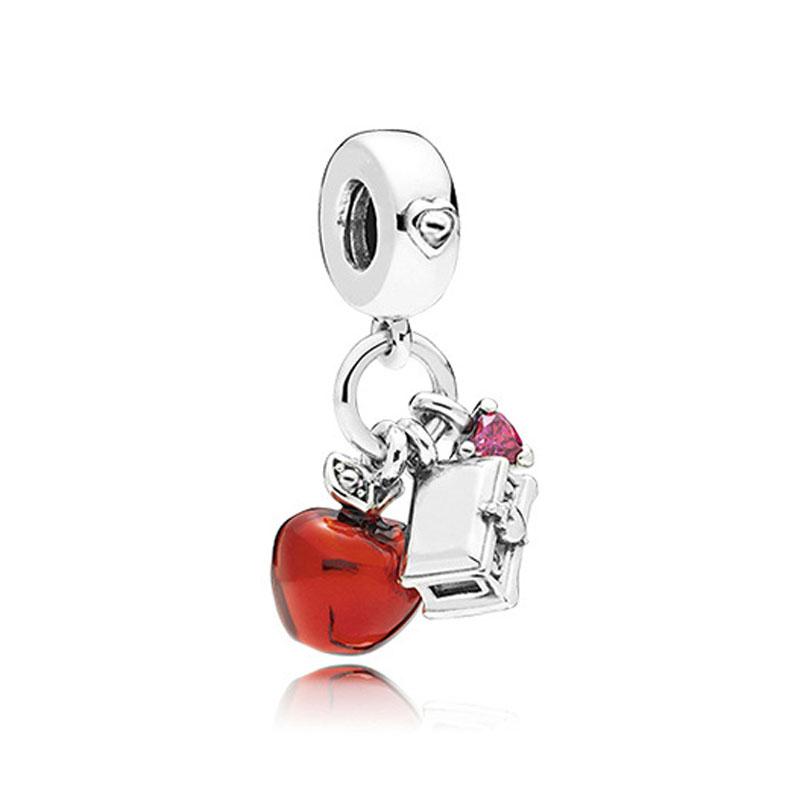 Red Christmas, Apple, Flower, Heart Shaped Bead Pendantcopper Suitable For European Original Bracelet Diy Exquisite Jewelry