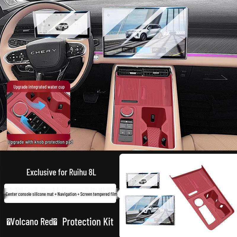 Silikon Anti-Rutsch-Matte für Chery Fengyun T9 Konsole & Getränkehalter