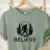Believe Bigfoot Shirt, Weirdcore Cryptid Clothing, Cryptozoology Shirt, Retro Monster Tshirt Gift for Him or Her,Supernatural Christmas Gift