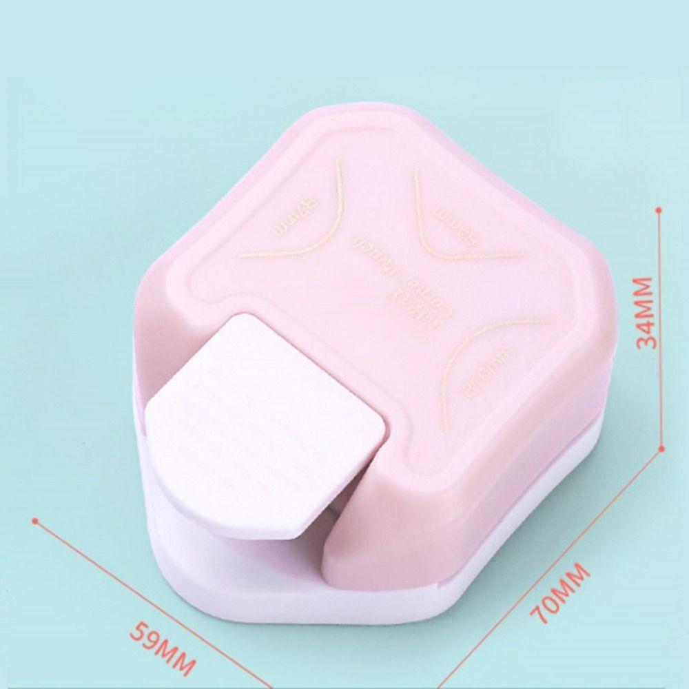 Plastic Corner Rounder Punch Pink Blue 3 In 1 Corner Punch 4mm 7mm 10mm Portable Mini Corner Trimmer Scrapbooking