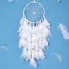 Hand-woven White Feather Dreamcatcher Wind Chimes Bedroom Hanging Ornaments Creative Birthday Festival Gifts Home Decor Crafts