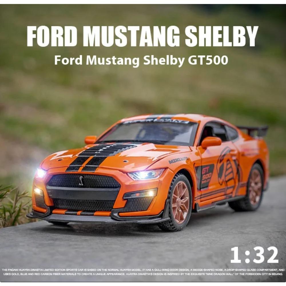 1/32 Ford Mustang Viper GT500 Sports Car Alloy Diecast Model Hight Simulation Vehicle Model Ornament Toys for Children Boys Gift