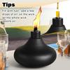 Metal Tabletop Torch Canister Refillable Flame Lamp Outdoor Citronella Torch Decorative Tabletop Lantern for Yard Garden,No Fuel